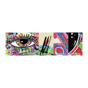 Fototapeta Próbka Premium Canvas - Kolorowe oko - kolorowa dusza - Abstrakcja, Oko, Grafika - 100x30 cm