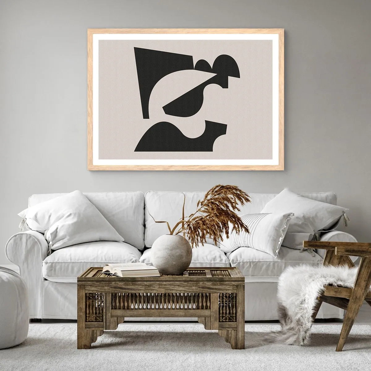 Plakat w ramie jasny dąb - Do samodzielnego składania - 91x61 cm