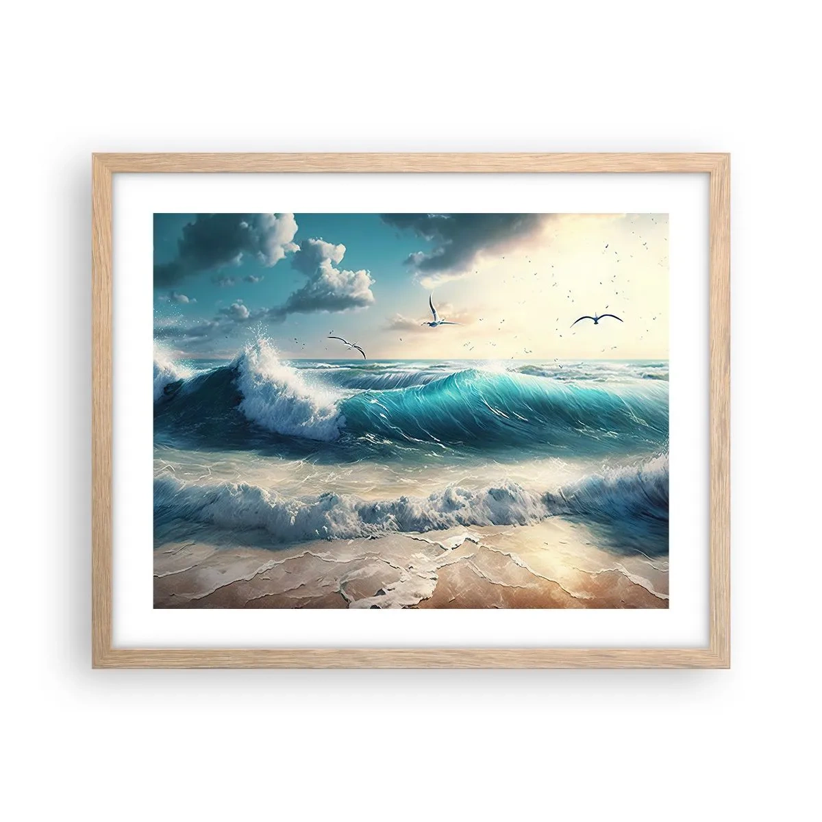 Plakat w ramie jasny dąb - Szumi tylko dla ciebie - 50x40 cm