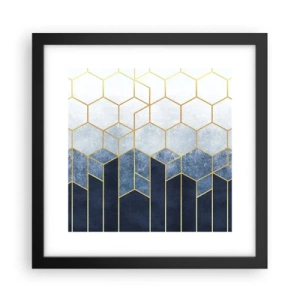 Plakat w czarnej ramie - Kompozycja w synkopowym rytmie - 30x30 cm