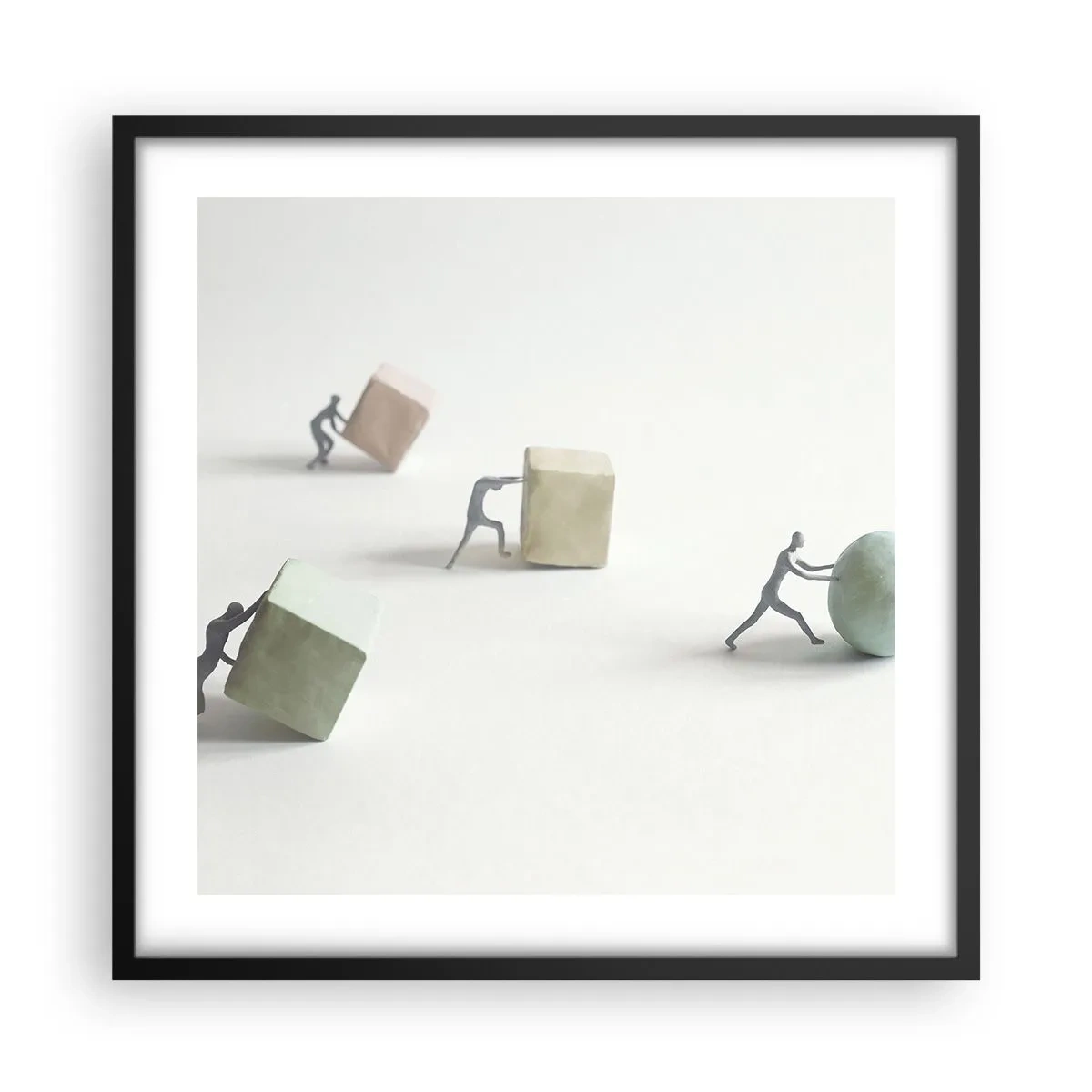 Plakat w czarnej ramie - Samo życie - 50x50 cm