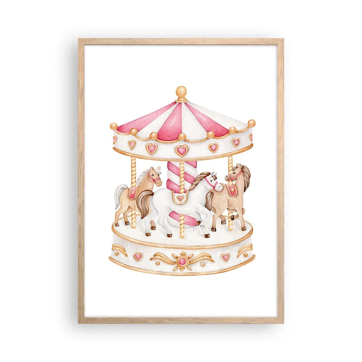 Plakat w ramie jasny dąb - Słodki świat dzieciństwa - 50x70 cm