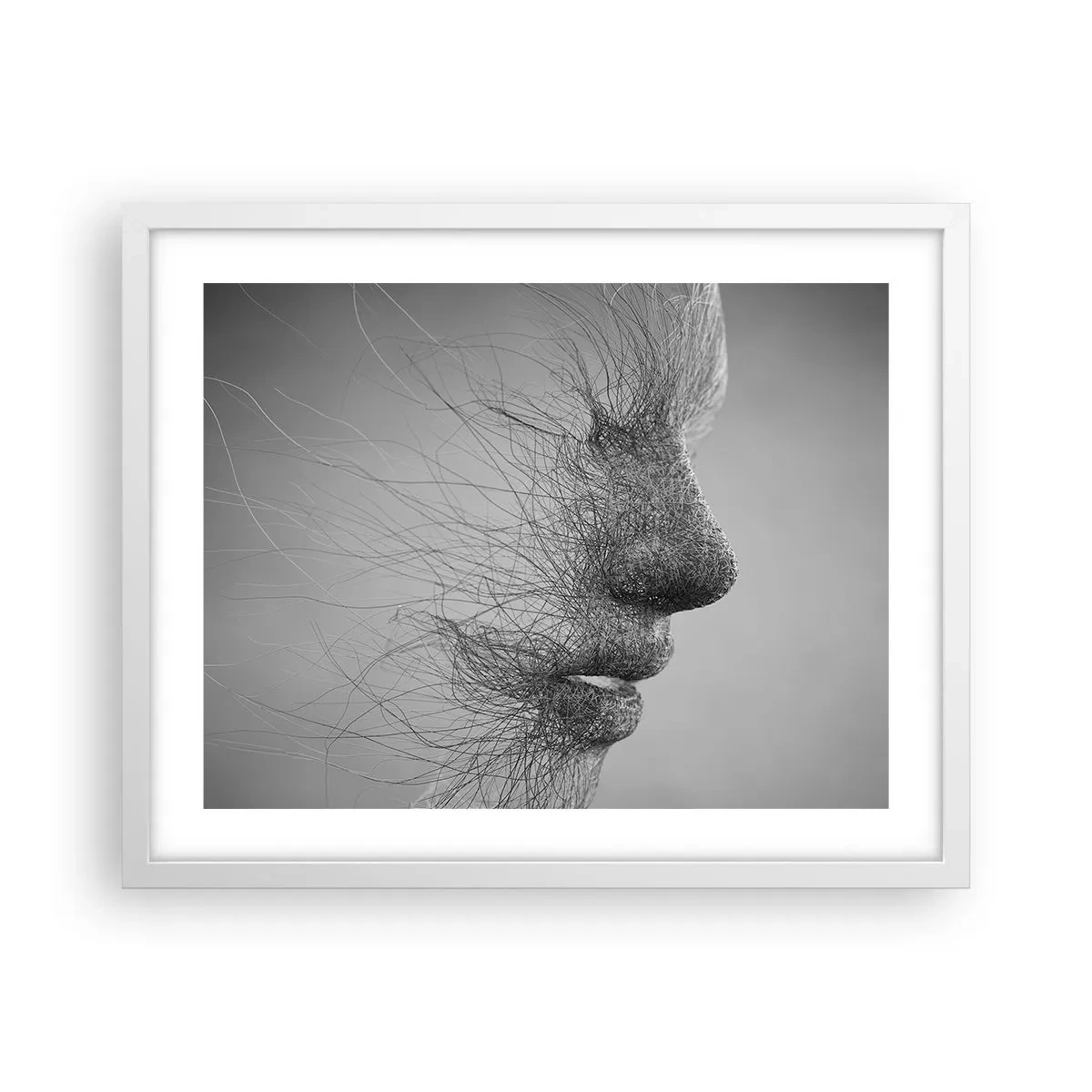 Plakat w białej ramie - Duch wiatru - 50x40 cm