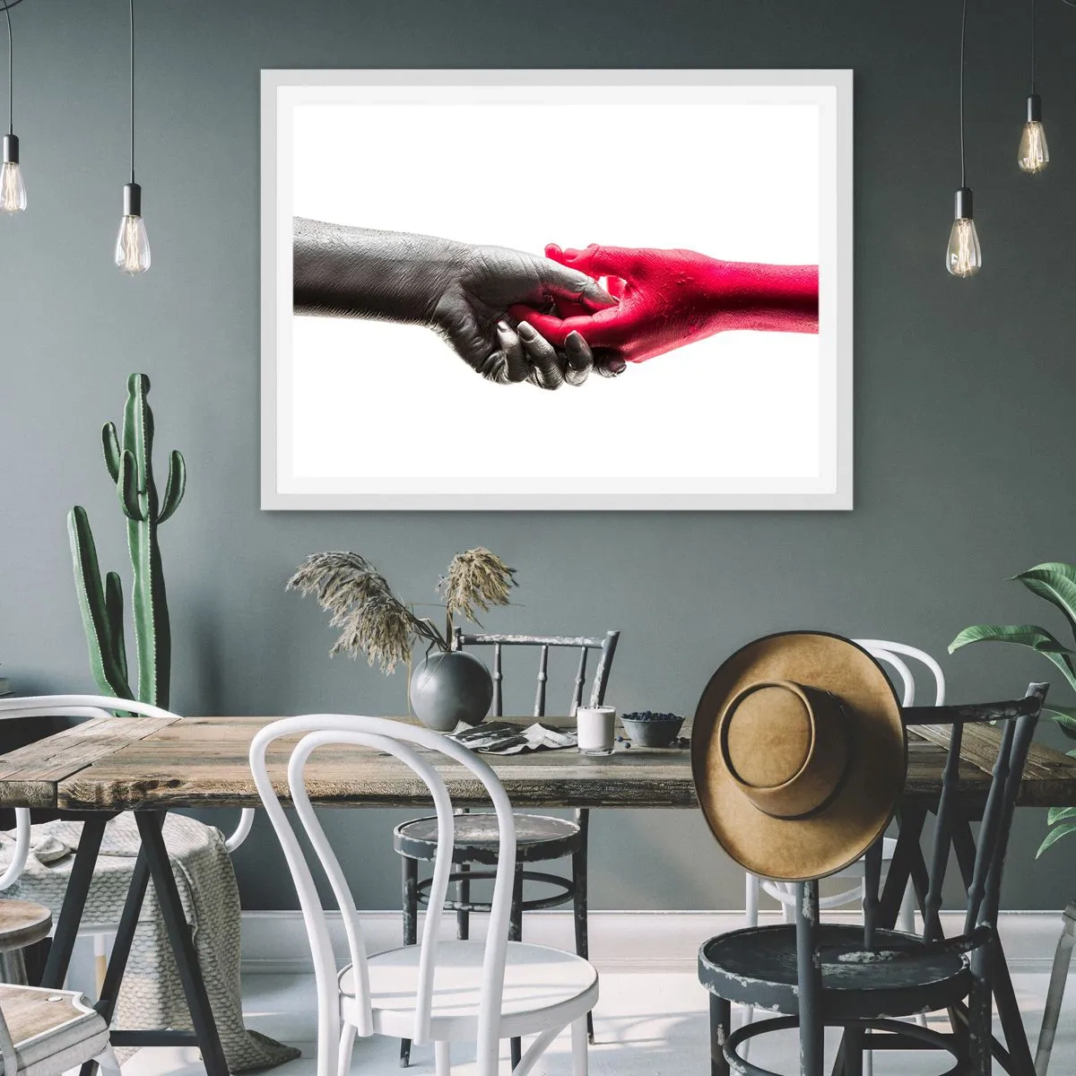 Plakat w białej ramie - Razem, choć inni - 91x61 cm