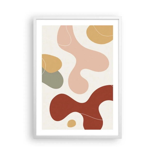 Plakat w białej ramie - Esy czy floresy? - 50x70 cm