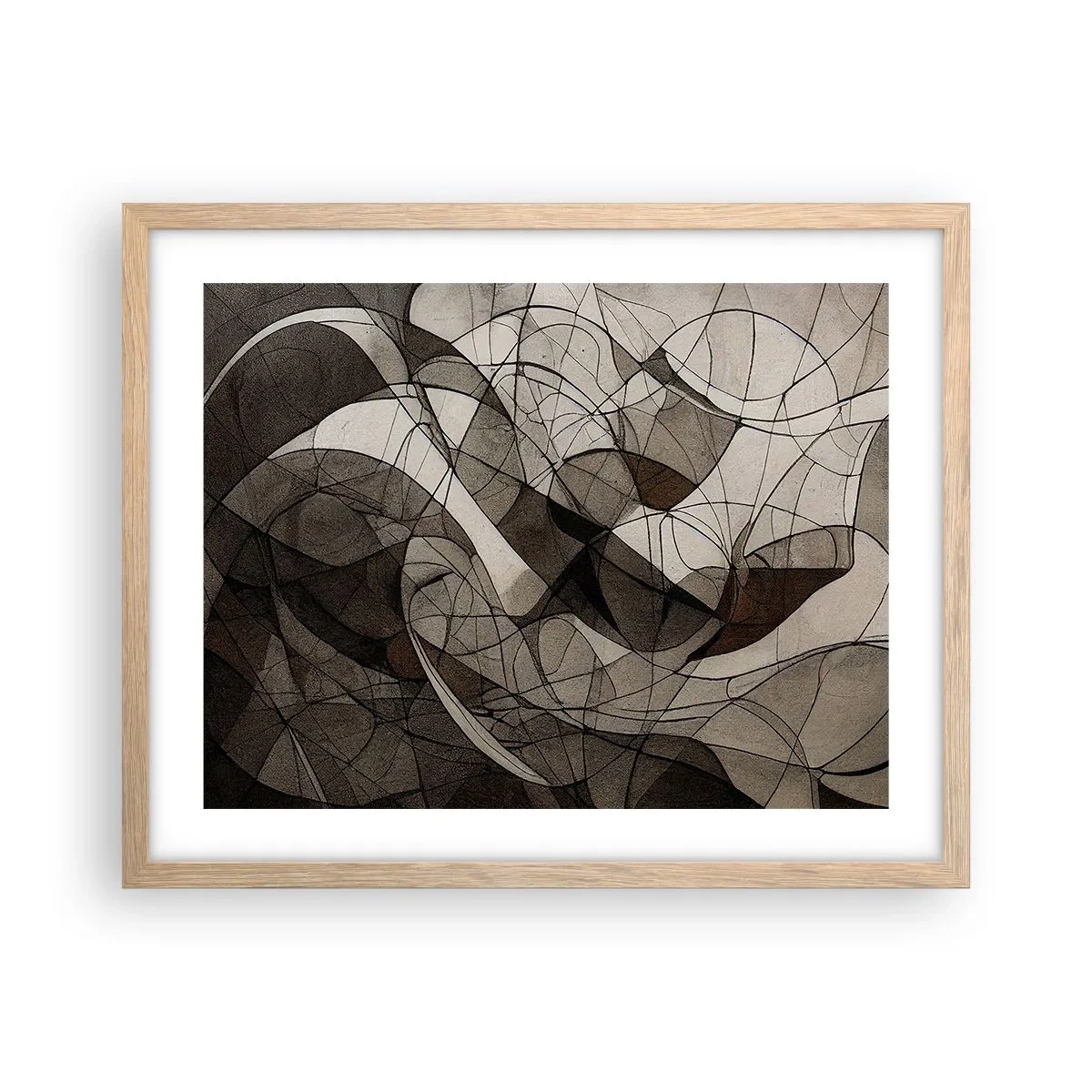 Plakat w ramie jasny dąb - Cyrkulacja barw ziemi - 50x40 cm