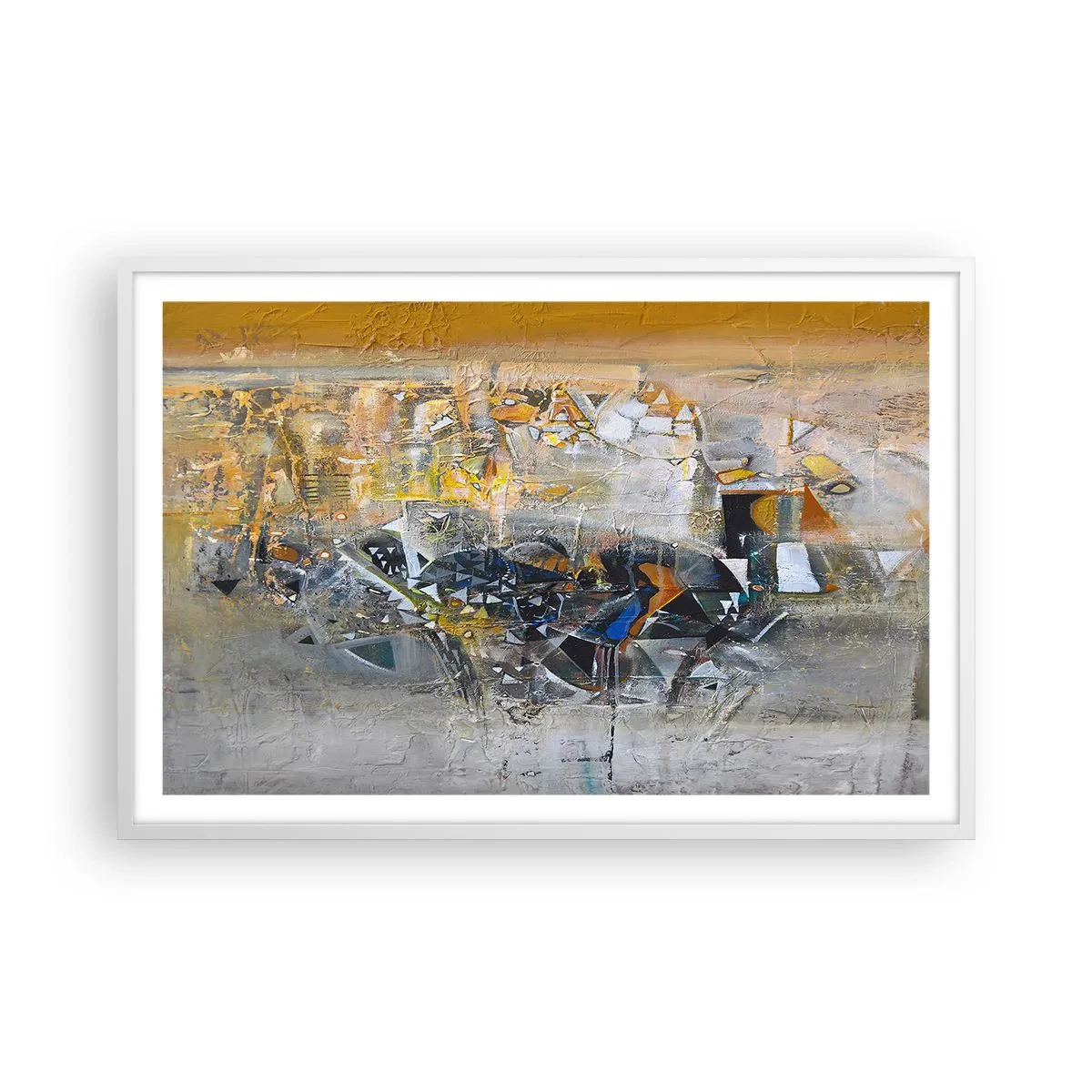 Plakat w białej ramie - Wszystko się poukłada - 91x61 cm