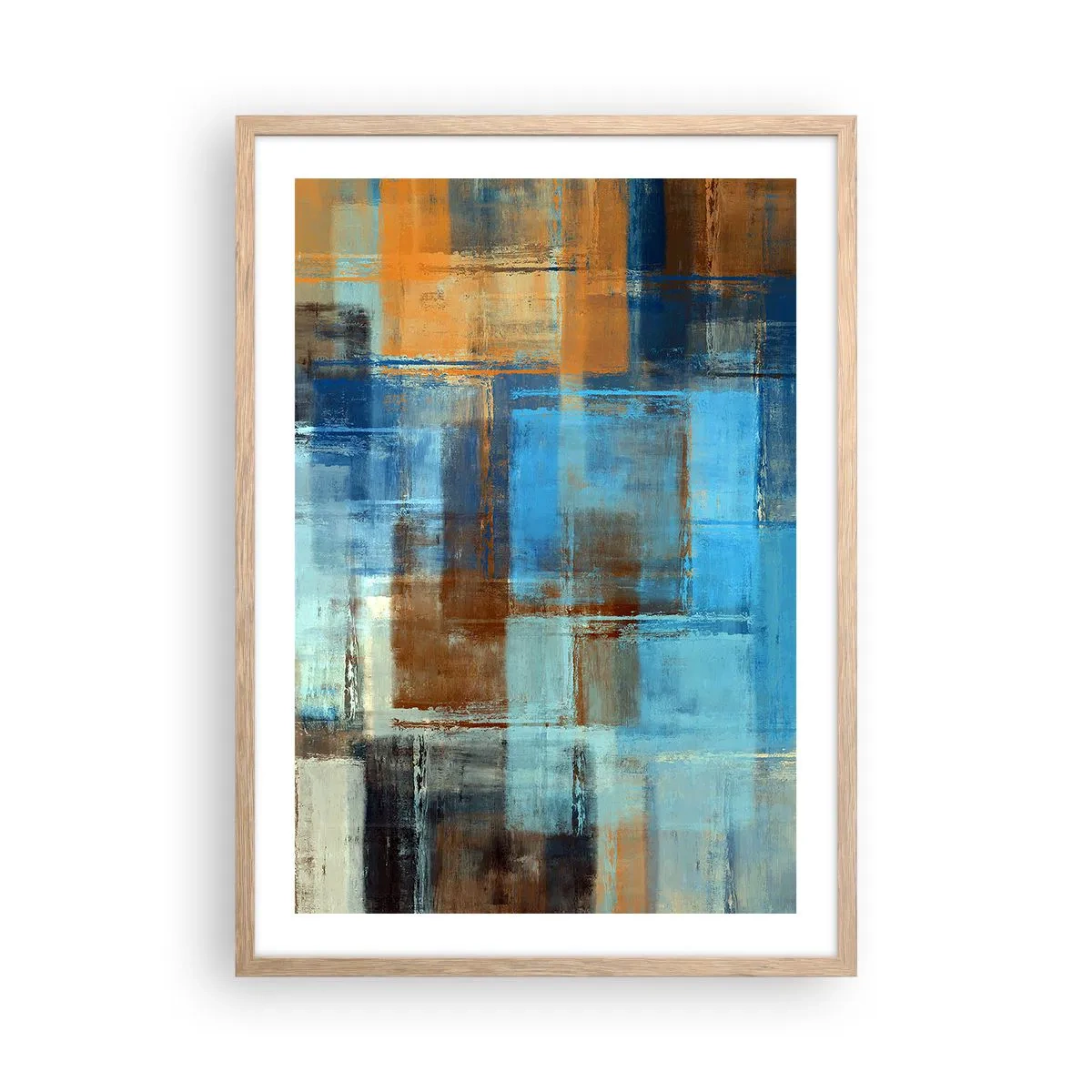 Plakat w ramie jasny dąb - Przez błękitną zasłonę - 50x70 cm