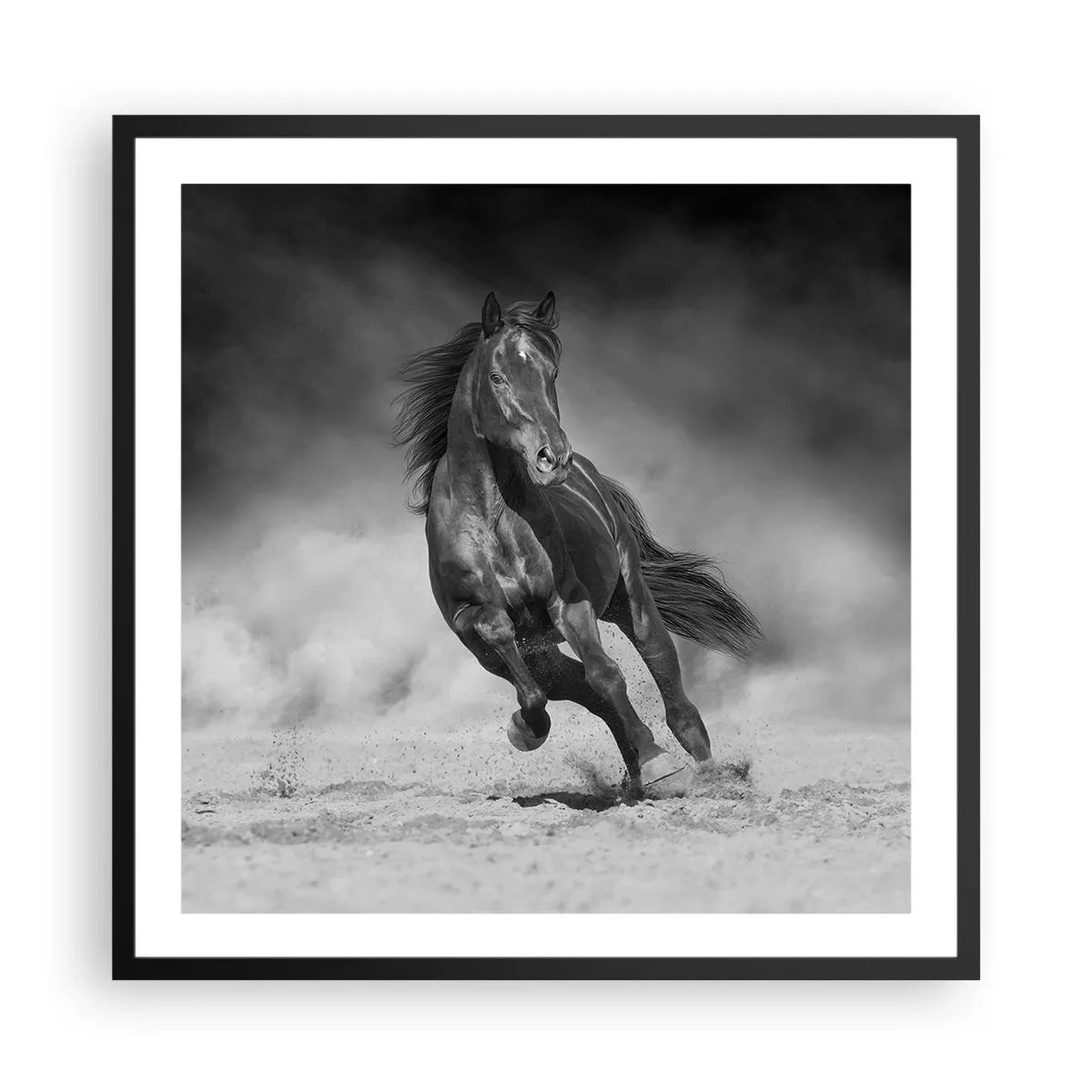 Plakat w czarnej ramie - Godny samego emira - 60x60 cm