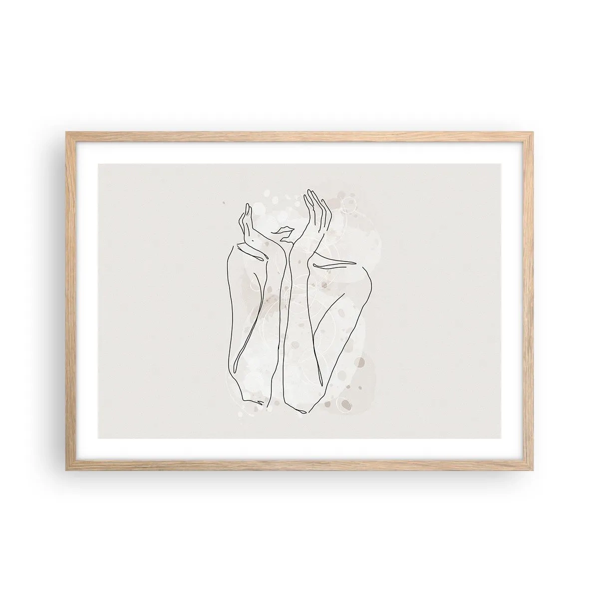 Plakat w ramie jasny dąb - Rozmarzona chwila - 70x50 cm