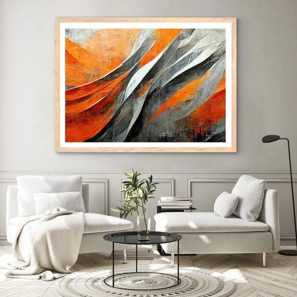 Plakat w ramie jasny dąb - Żar i chłód - 91x61 cm