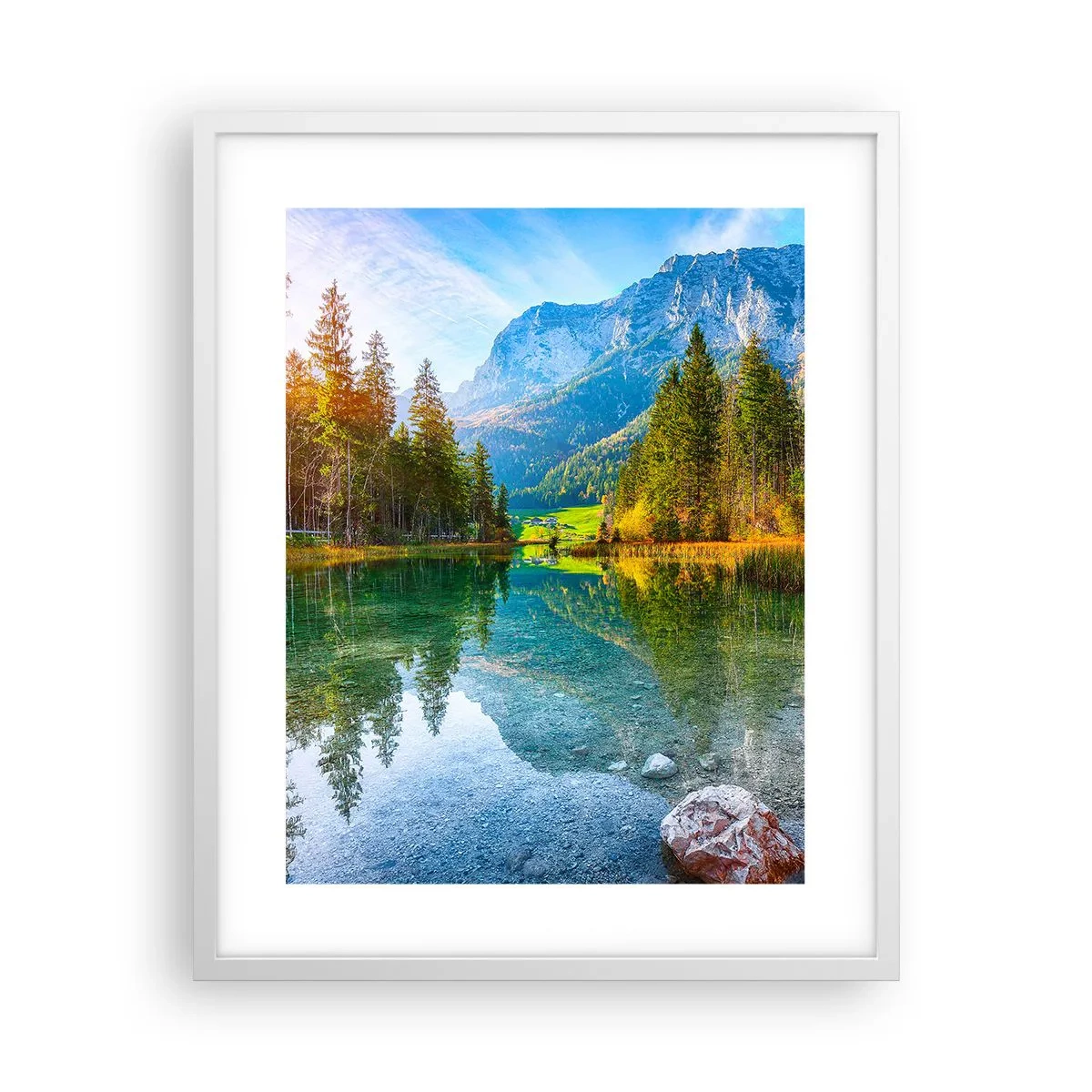 Plakat w białej ramie - Łagodność jesieni - 40x50 cm