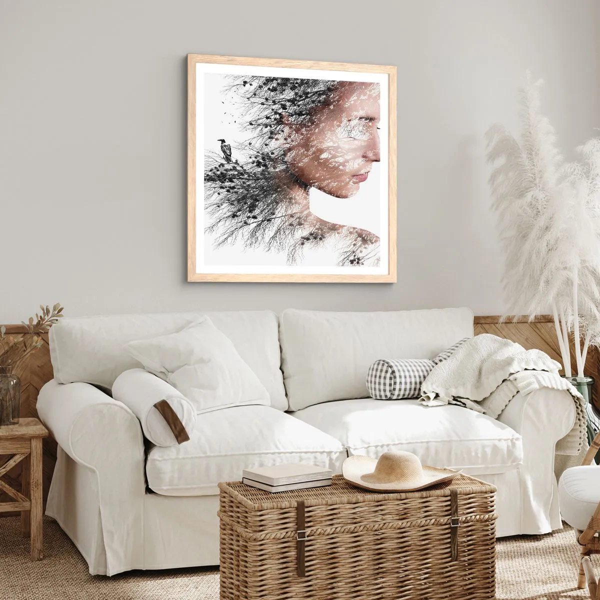 Plakat w ramie jasny dąb - Duch lasu - 50x50 cm