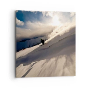 Obraz na płótnie - Podjęte wyzwanie gór - 70x70 cm