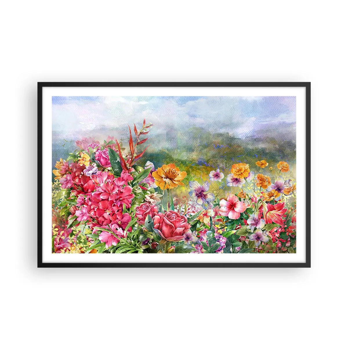 Plakat w czarnej ramie - Ogród, który oszalał - 91x61 cm