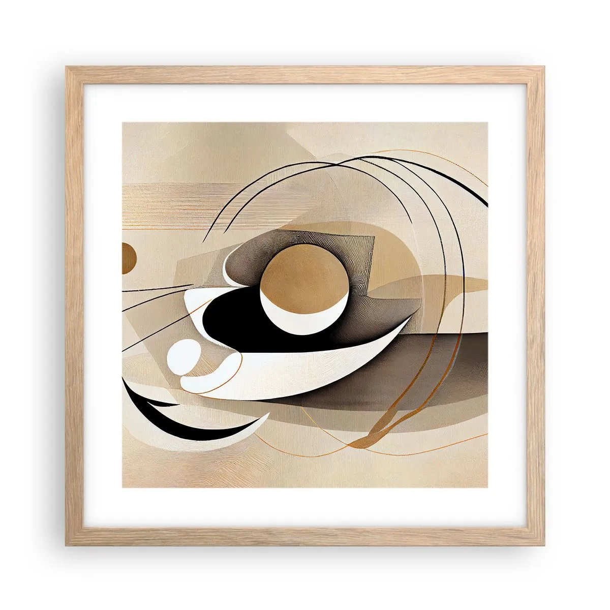 Plakat w ramie jasny dąb - Kompozycja: istota rzeczy - 40x40 cm