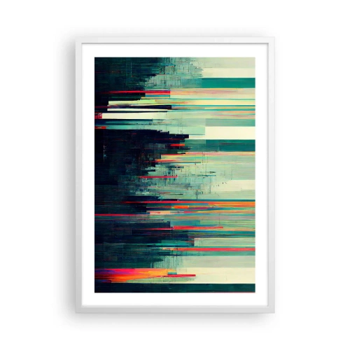 Plakat w białej ramie - Futurystyczne miasto - 50x70 cm