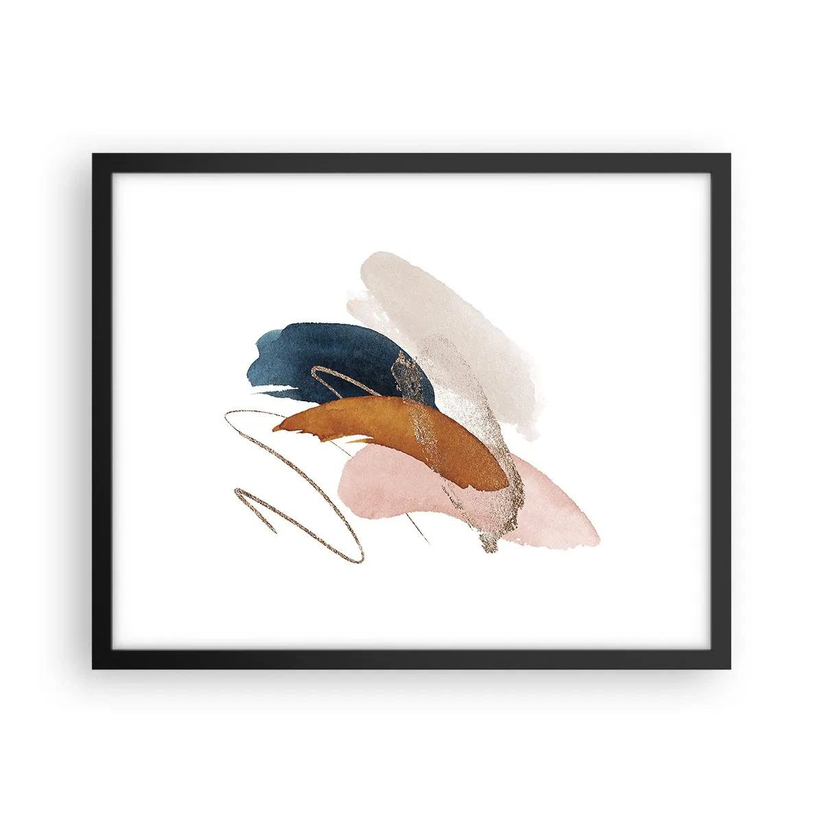 Plakat w czarnej ramie - Kompozycja uskrzydlona - 50x40 cm