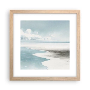 Plakat w ramie jasny dąb - Łagodny przypływ - 30x30 cm