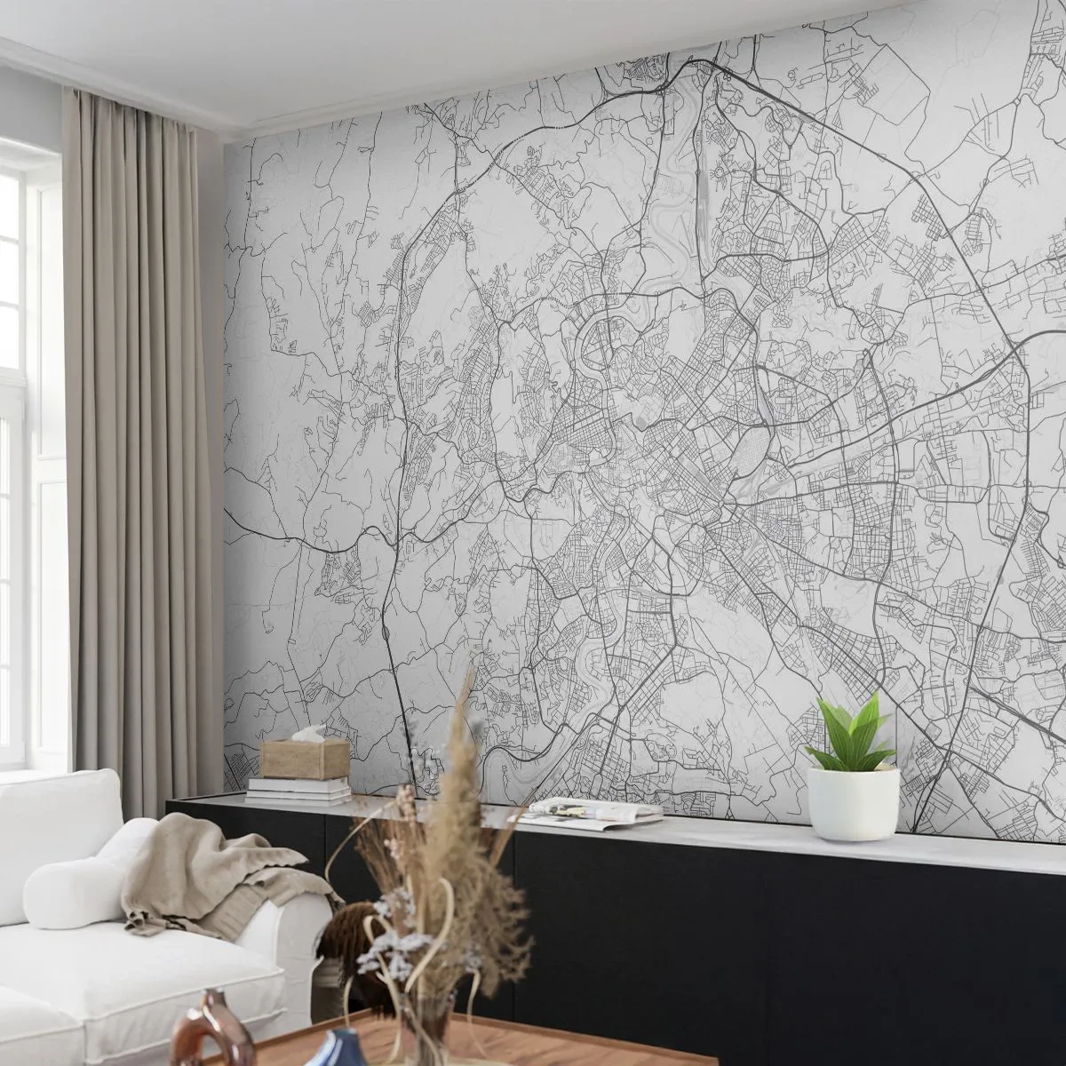 Fototapeta Samoprzylepna Deluxe Sticker - Rzymski krąg - Miasto, Mapa Miasta, Rzym - 250x175 cm