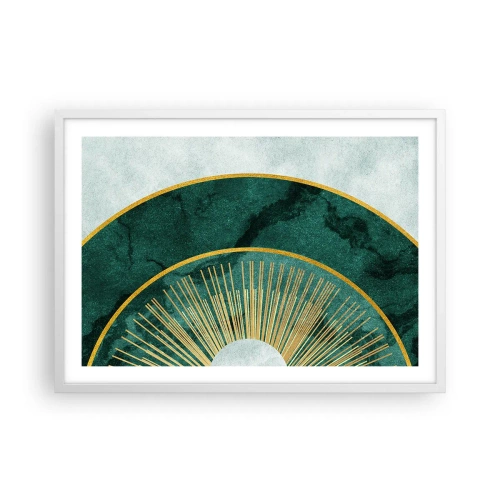 Plakat w białej ramie - Inny układ słoneczny - 70x50 cm