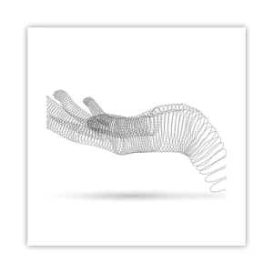 Plakat - Sprężysta dłoń - 40x40 cm