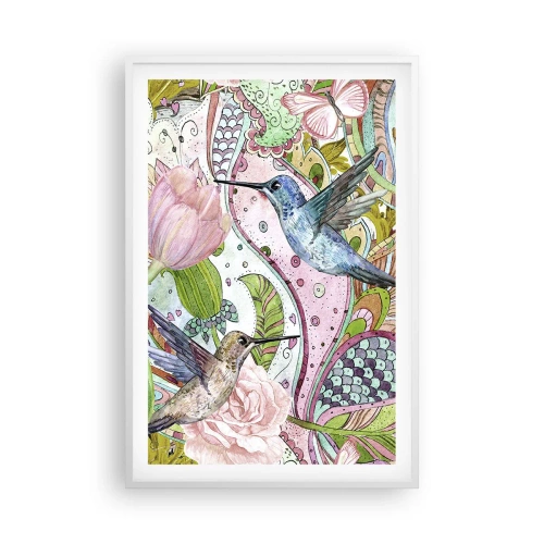 Plakat w białej ramie - Wplątane w pnączach - 61x91 cm