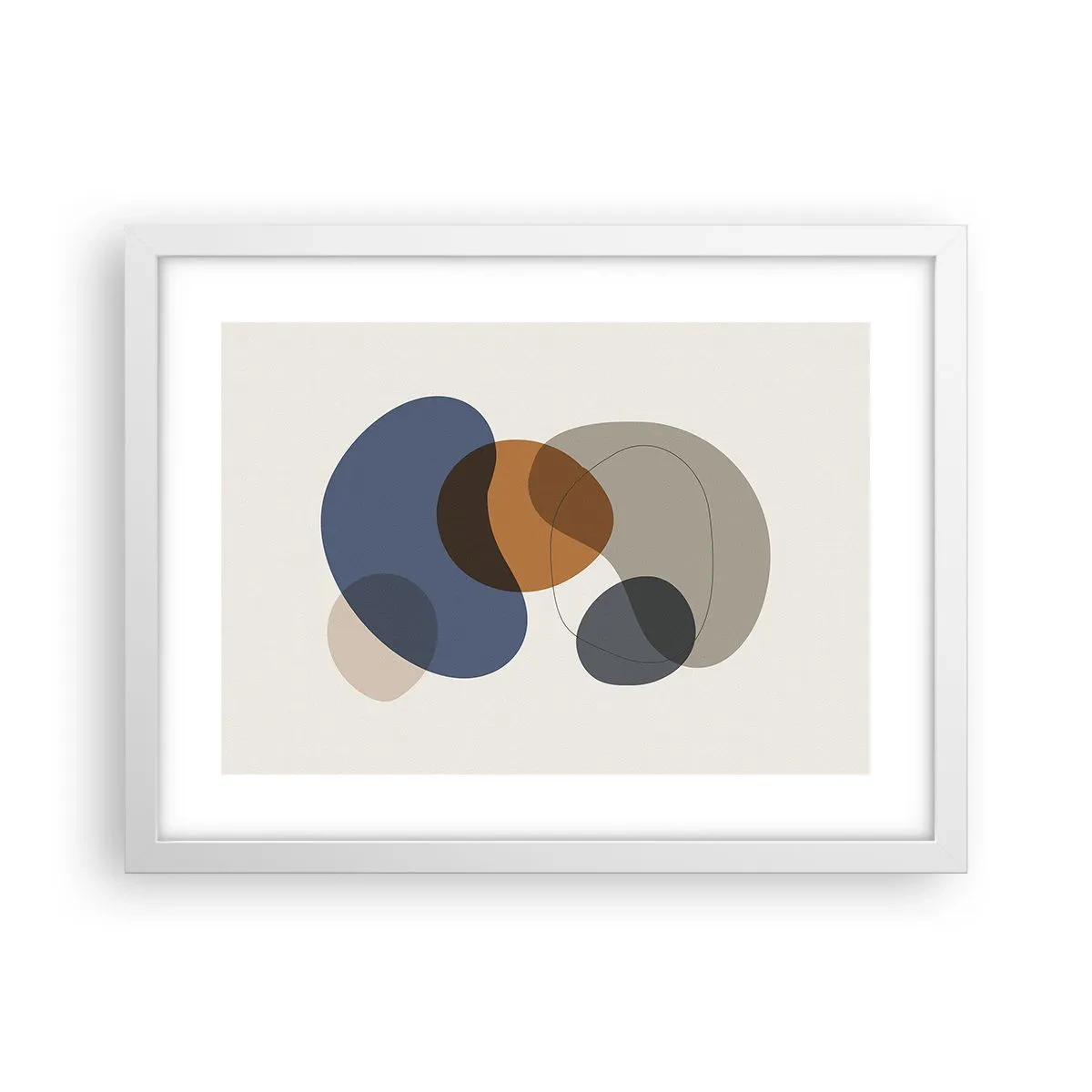 Plakat w białej ramie - Krople barw - 40x30 cm