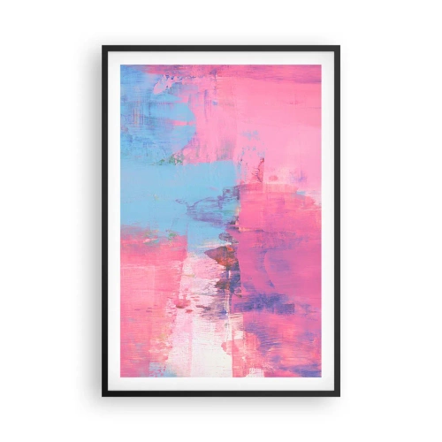 Plakat w czarnej ramie - Róż, błękit i szczypta światła - 61x91 cm