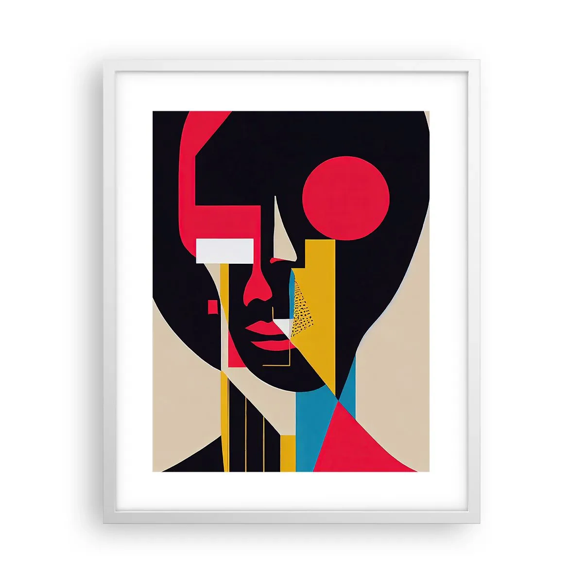 Plakat w białej ramie - Jej wewnętrzny świat - 40x50 cm