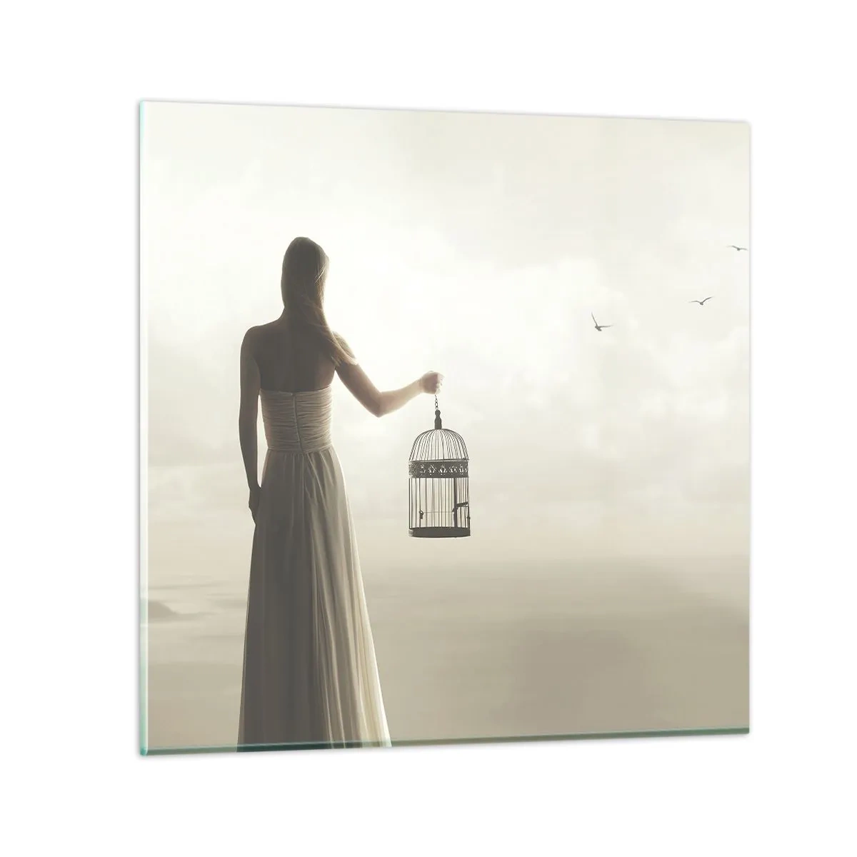 Obraz na szkle - Bądź wolna - 50x50 cm