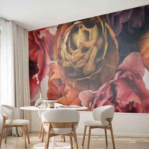 Fototapeta Standard Eco - Święto życia - Bukiet Kwiatów, Kwiaty, Piwonia - 350x256 cm