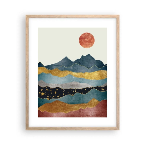 Plakat w ramie jasny dąb - Przekrój świata - 40x50 cm