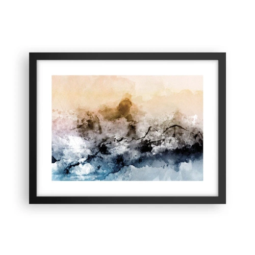 Plakat w czarnej ramie - Zatopione w tumanie mgły - 40x30 cm