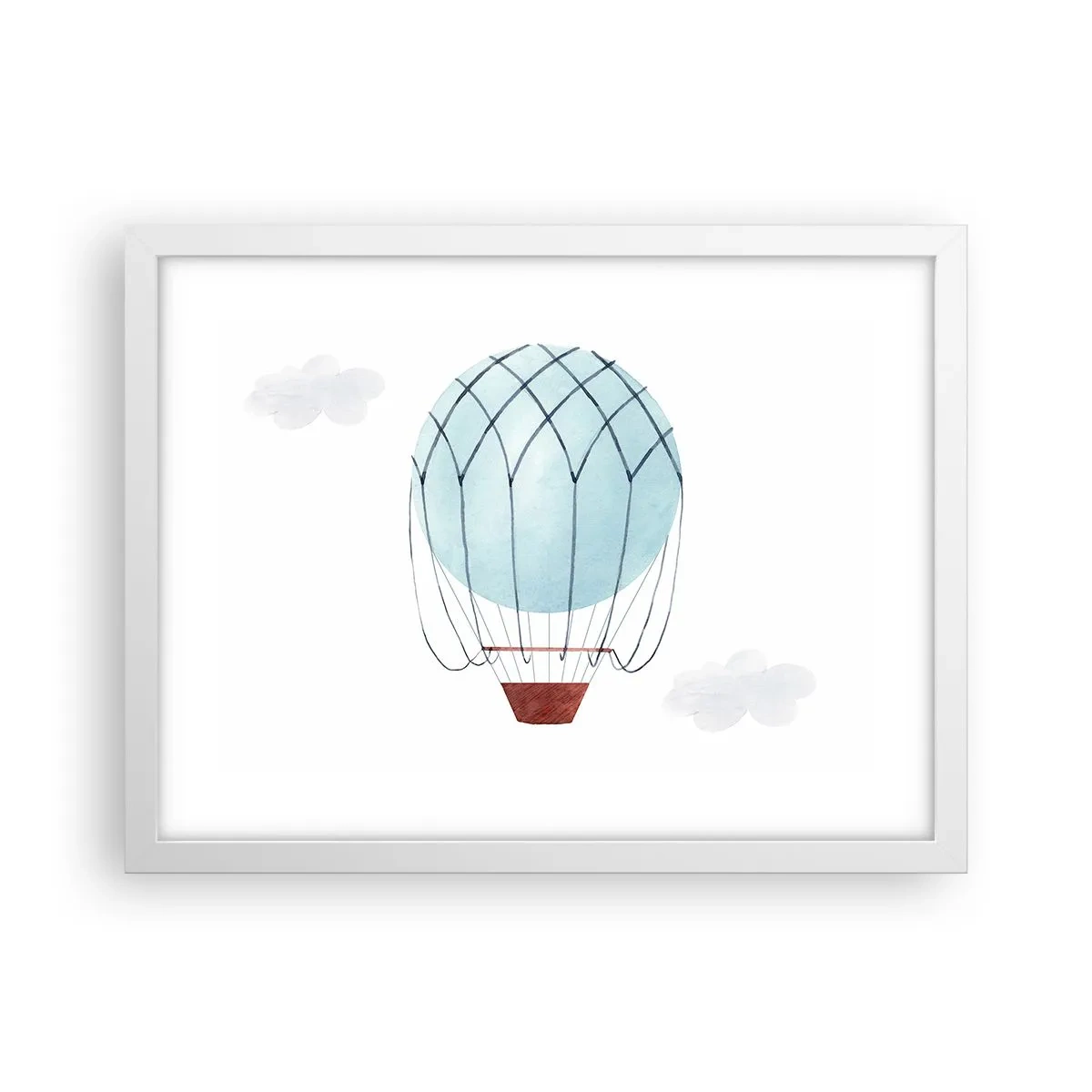 Plakat w białej ramie - Cały w chmurach - 40x30 cm