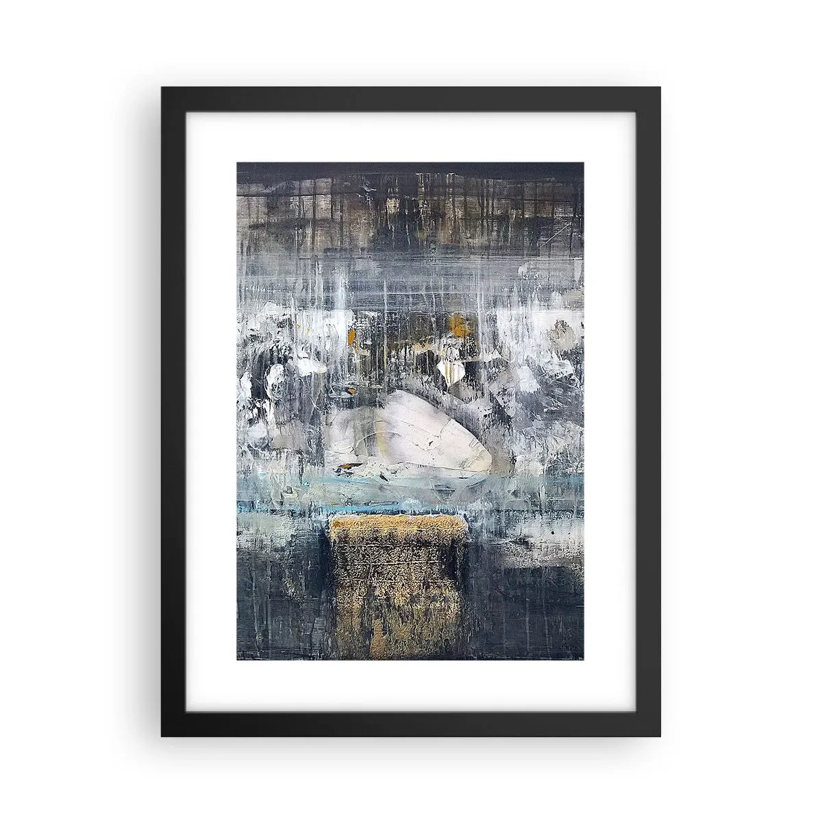 Plakat w czarnej ramie - Jak po lodzie, jak po grudzie - 30x40 cm