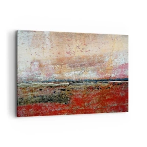 Obraz na płótnie - Abstrakcyjna kompozycja inspirowana morzem i naturą - 120x80cm - Może to morze - Nowoczesna dekoracja ścienna do salonu, kuchni i sypialni ARTTOR