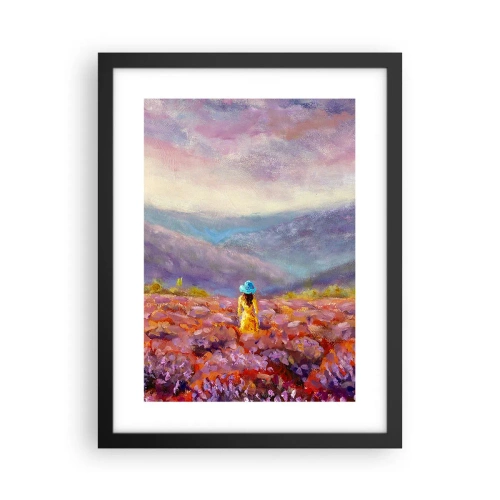 Plakat w czarnej ramie - W lawendowym świecie - 30x40 cm