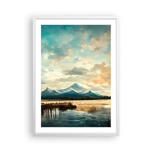 Plakat w białej ramie - Pod opieką nieba - 50x70 cm