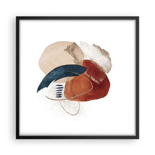 Plakat w czarnej ramie - Owalna kompozycja - 50x50 cm