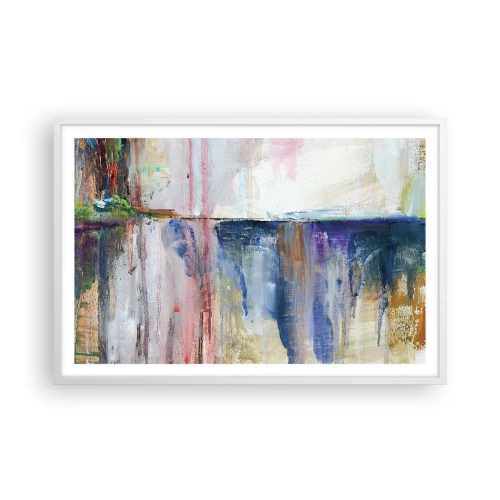 Plakat w białej ramie - Barwne wrażenia i skojarzenia - 91x61 cm
