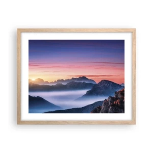 Plakat w ramie jasny dąb - Nad dolinami - 50x40 cm