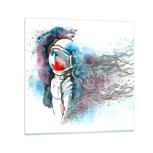 Obraz na szkle - Sam na sam z kosmosem - 30x30 cm