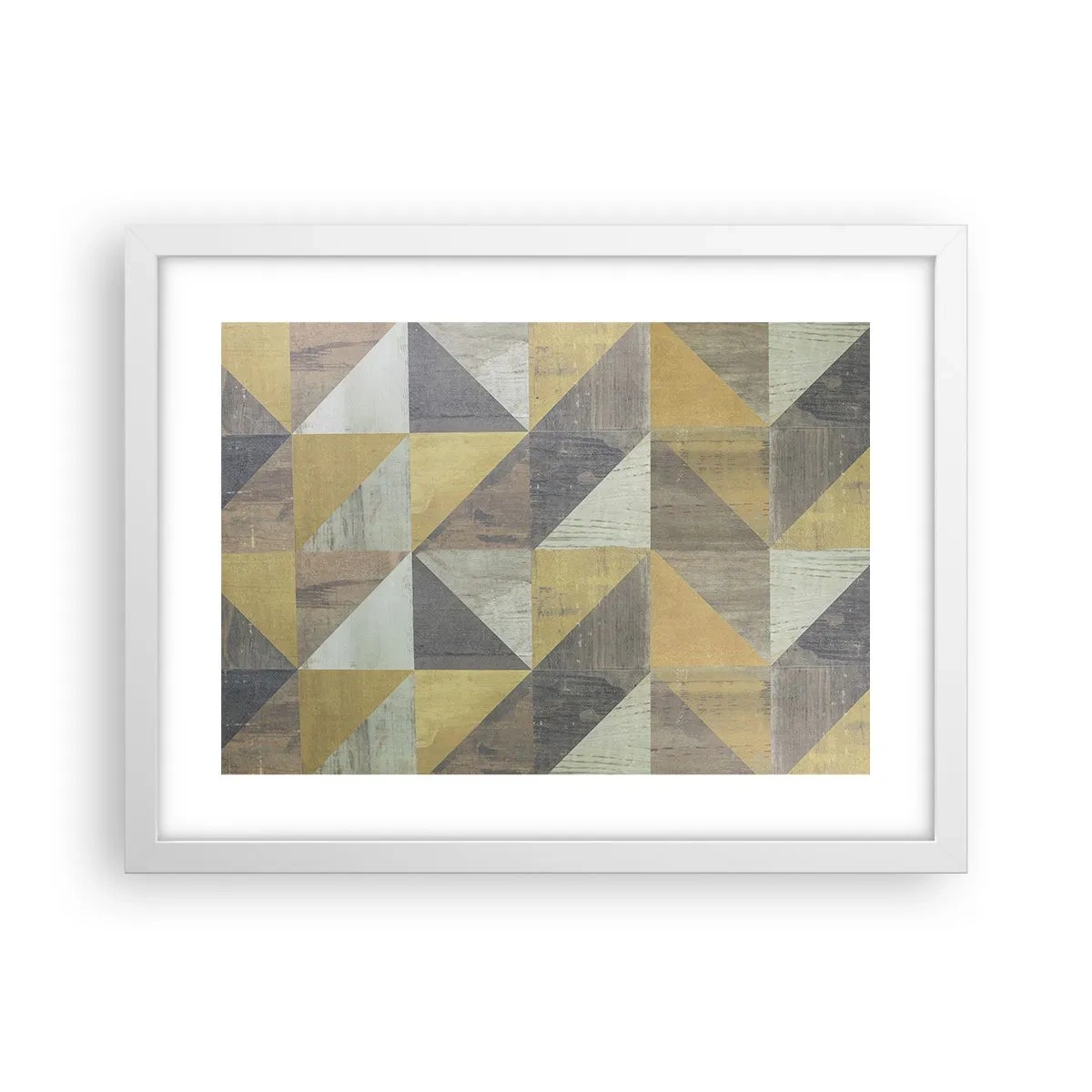 Plakat w białej ramie - Pod kątem trójkąta - 40x30 cm