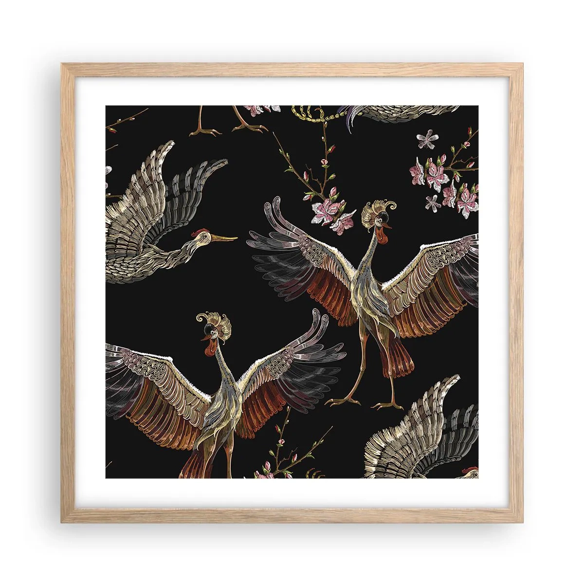 Plakat w ramie jasny dąb - Baśniowy ptak - 50x50 cm