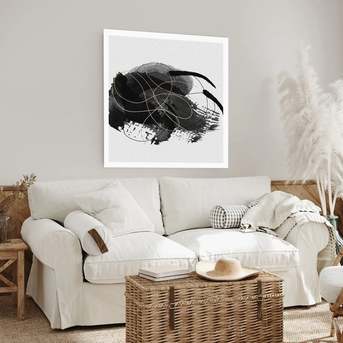 Plakat - Wysnute z czerni - 60x60 cm