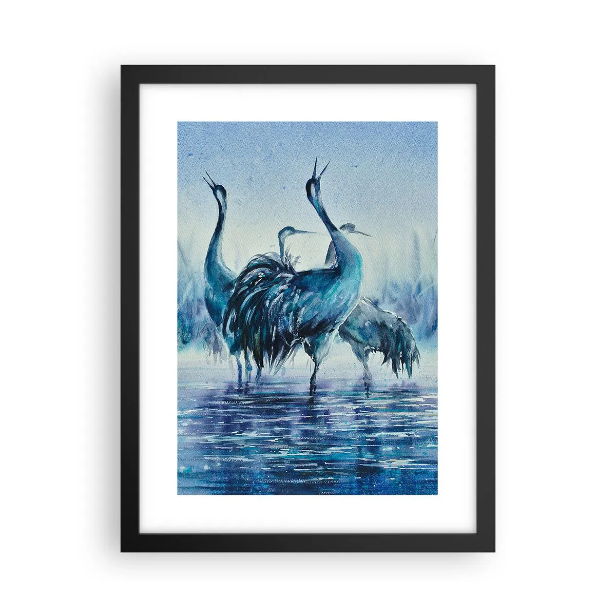 Plakat w czarnej ramie - Poranne spotkanie - 30x40 cm