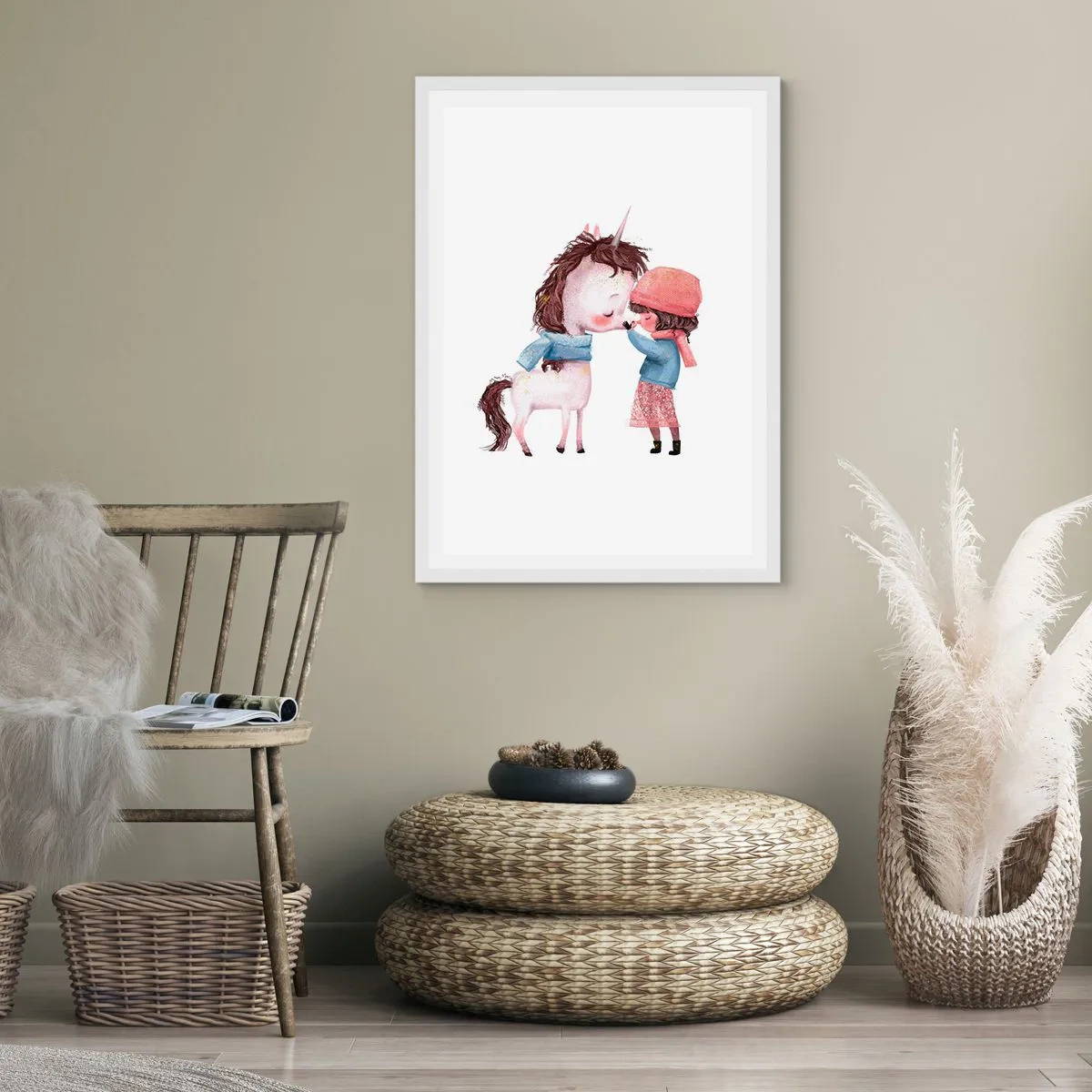 Plakat w białej ramie - Zimowa opowieść - 40x50 cm