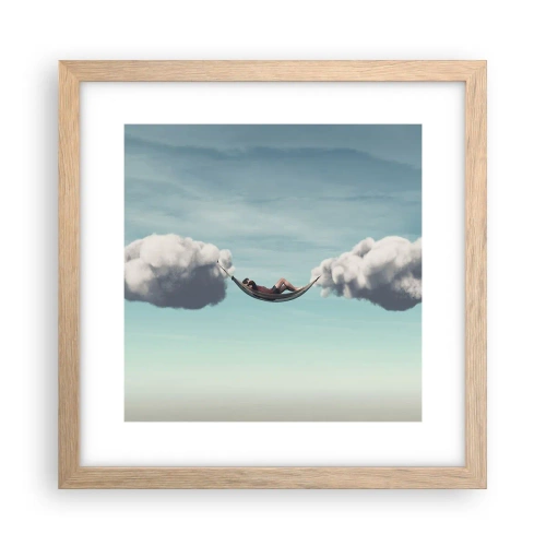 Plakat w ramie jasny dąb - Błogość chwili - 30x30 cm