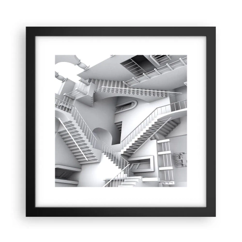 Plakat w czarnej ramie - Paradoksy przestrzeni - 30x30 cm